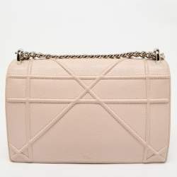 Pre Owned Dior Blush Pink Leather Medium Diorama Shoulder Bag