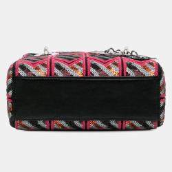 Dior Pink Mini Patent Sequined Lady Dior