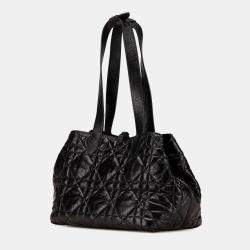 Dior Black Medium Macrocannage Calfskin Toujours Handbag