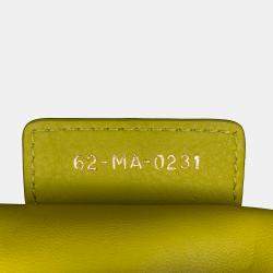 Dior Yellow Small Calfskin Cannage Caro Bag