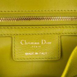 Dior Yellow Small Calfskin Cannage Caro Bag