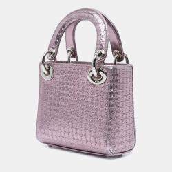 Dior Purple Micro Patent Microcannage Lady Dior
