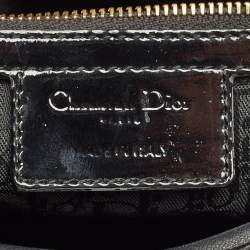 Pre Owned Dior Black Cannage Patent Leather Large Lady Dior Tote