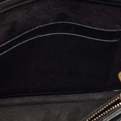 Dior Black Leather Studded Diorama Wallet on Chain