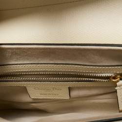 Pre Owned Dior White Leather Saddle Bag