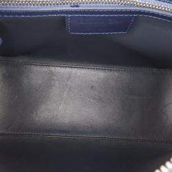 Dior Blue Medium Patent Microcannage Lady Dior