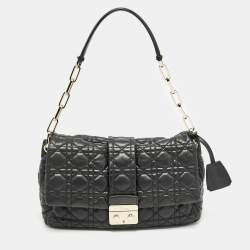 Dior Black Cannage Leather Large Miss Dior Flap Bag