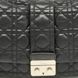 Dior Black Cannage Leather Large Miss Dior Flap Bag
