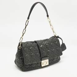 Dior Black Cannage Leather Large Miss Dior Flap Bag