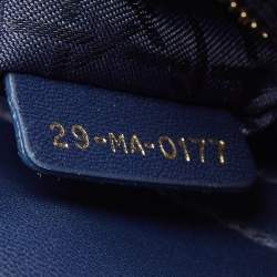 Pre Owned Dior Navy Blue Cannage Leather My ABCDior Lady Dior Tote
