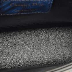Pre Owned Dior Blue/Black Leather Tie Dye 30 Montaigne Box Bag