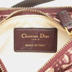 Dior Red Oblique Canvas Saddle Triple Zip Crossbody