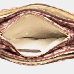 Dior Red Oblique Canvas Saddle Triple Zip Crossbody