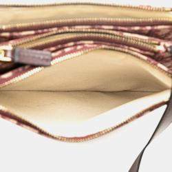 Dior Red Oblique Canvas Saddle Triple Zip Crossbody