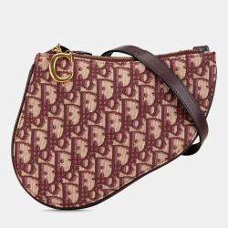 Dior Red Oblique Canvas Saddle Triple Zip Crossbody