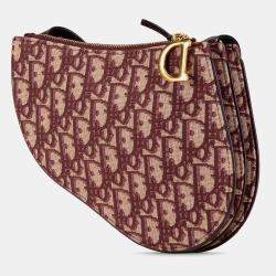 Dior Red Oblique Canvas Saddle Triple Zip Crossbody