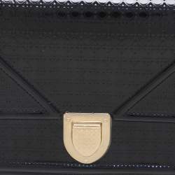 Pre Owned Dior Blue Leather Diorama Wallet on Chain