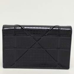 Pre Owned Dior Blue Leather Diorama Wallet on Chain