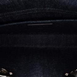 Dior Navy Blue Medium Denim Cannage Eyelet Lady D Joy
