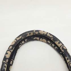 Pre Owned Dior Navy Blue Oblique Embroidered Canvas Large Book Tote