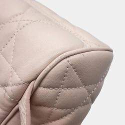 Dior Pink Macrocannage Lambskin Small Dior Caro Backpack 
