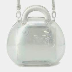Dior White Leather Mariko Mori Lady Dior Capsule Bag