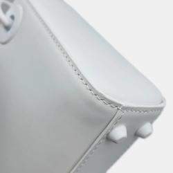 Dior White Leather Mariko Mori Lady Dior Capsule Bag
