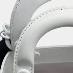 Dior White Leather Mariko Mori Lady Dior Capsule Bag