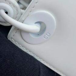 Dior White Leather Mariko Mori Lady Dior Capsule Bag