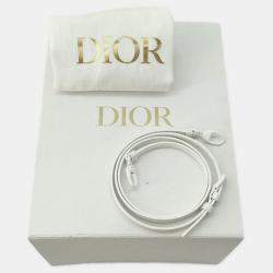 Dior White Leather Mariko Mori Lady Dior Capsule Bag