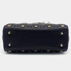 Dior Black Leather Cannage Lady Small Bag