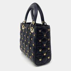 Dior Black Leather Cannage Lady Small Bag