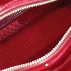 Dior Red Patent Leather Lady Large Bag