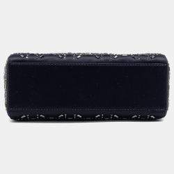Dior Black Leather and Satin  Lady Mini Bag