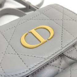 Dior Grey Leather Caro Backpack