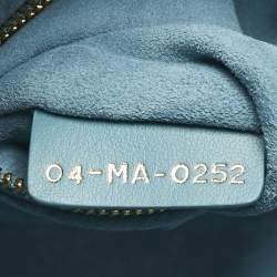 Dior Blue/White Fabric Mini Crystal Studded Lady Dior Tote