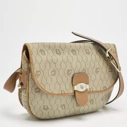 Dior Tan/Beige Diorissimo Coated Canvas Flap Shoulder Bag