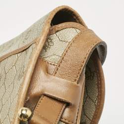 Dior Tan/Beige Diorissimo Coated Canvas Flap Shoulder Bag