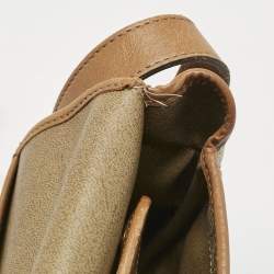 Dior Tan/Beige Diorissimo Coated Canvas Flap Shoulder Bag