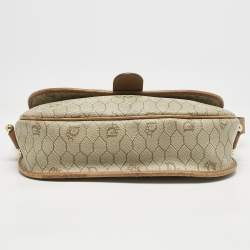 Dior Tan/Beige Diorissimo Coated Canvas Flap Shoulder Bag