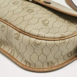 Dior Tan/Beige Diorissimo Coated Canvas Flap Shoulder Bag