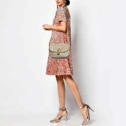 Dior Tan/Beige Diorissimo Coated Canvas Flap Shoulder Bag