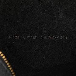 Dior Black Grained Calfskin Caro Double Pouch