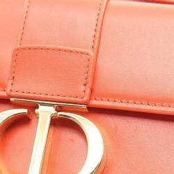 Dior Orange Micro Smooth Calfskin 30 Montaigne Flap