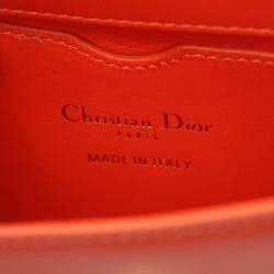 Dior Orange Micro Smooth Calfskin 30 Montaigne Flap
