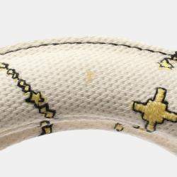Dior White Medium Embroidered Canvas Pixel Zodiac Lady D Lite