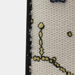 Dior White Medium Embroidered Canvas Pixel Zodiac Lady D Lite