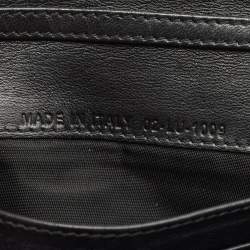 Pre Owned Dior Black Cannage Patent Leather Lady Dior Wallet On Chain