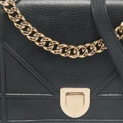 Pre Owned Dior Black Leather Medium Diorama Flap Bag