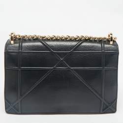 Pre Owned Dior Black Leather Medium Diorama Flap Bag